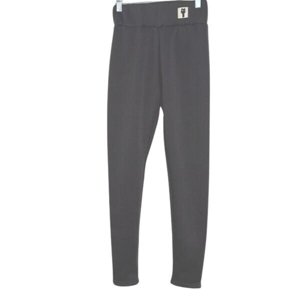Girls Black Sherpa-Lined Fleece Leggings Small - Picture 1 of 10